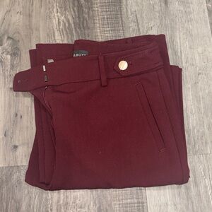 Talbots Greenwich Pant Burgundy Size 2 Tailored Work Trousers